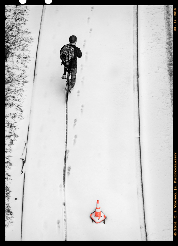 Snow, Sleet &amp; Slush Cyclist Cityscape 2